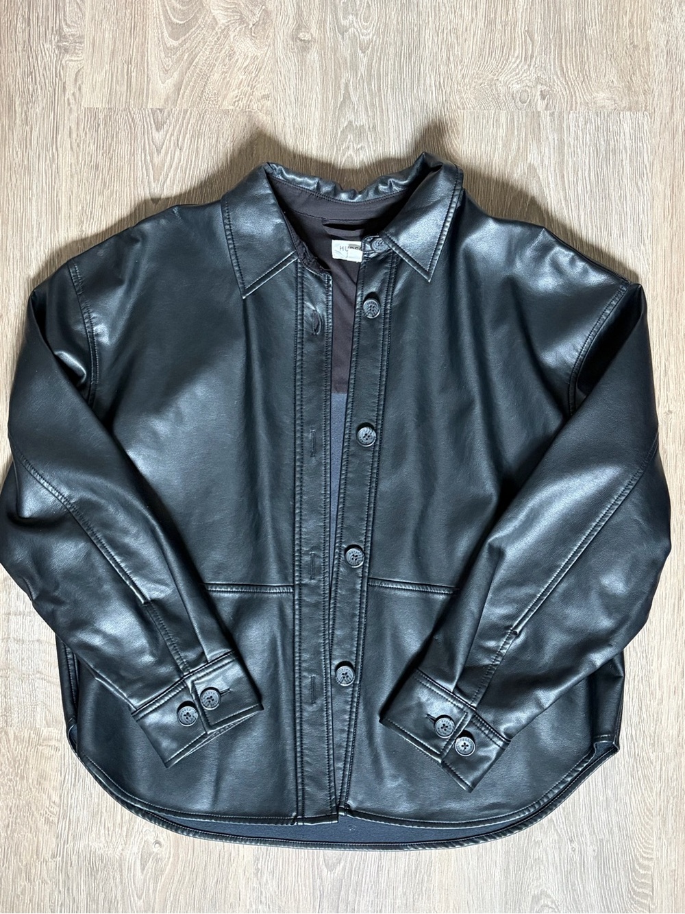 Hudson’s Bay - Hudson North Black Faux Leather Button-Front Jacket